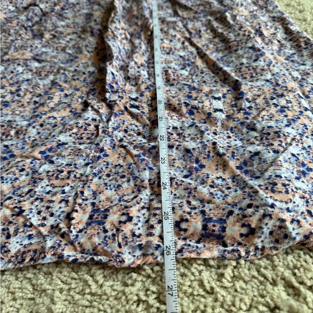 Concepts New York Women’s Pink/Blue Floral Zip Up Skirt with Tie Belt L EUC